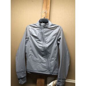 HOKA ONE ONE 1120615 SILVER Lunar Rock Performance Shield Running Jacket SMALL